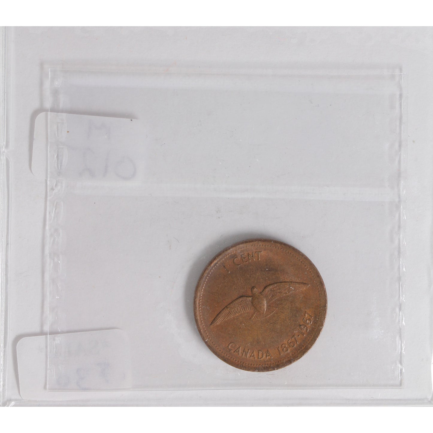 1967 Dbl 1967 Canada 1-Cent ICCS Certified EF-40