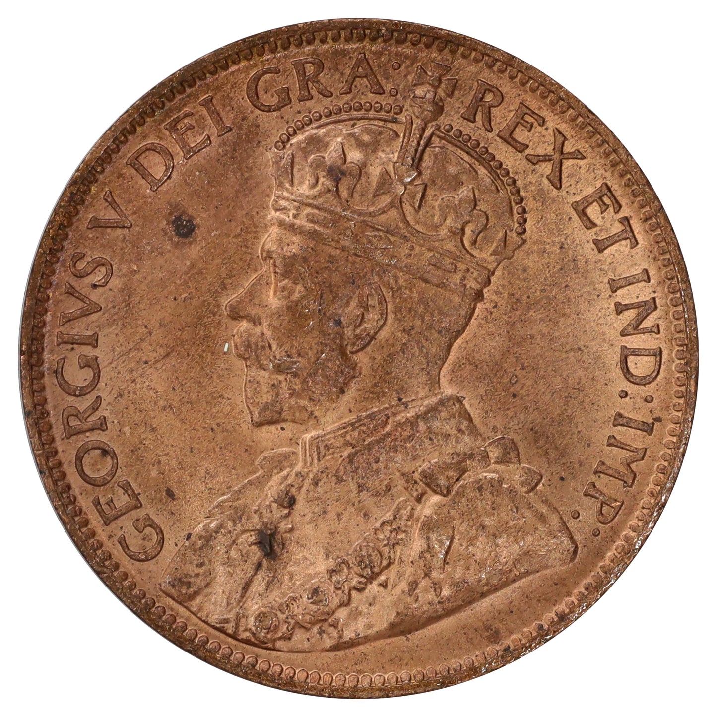 1919 Canada 1-cent Choice Brilliant Uncirculated (MS64) Scratched, marks, or impaired