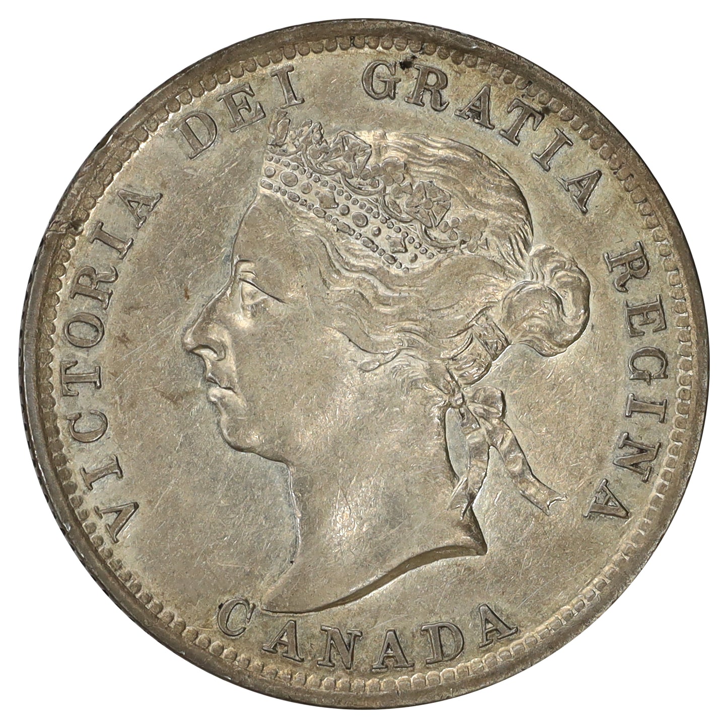 1901 Canada 25-cents EF-AU (EF45) Scratched, marks, or impaired