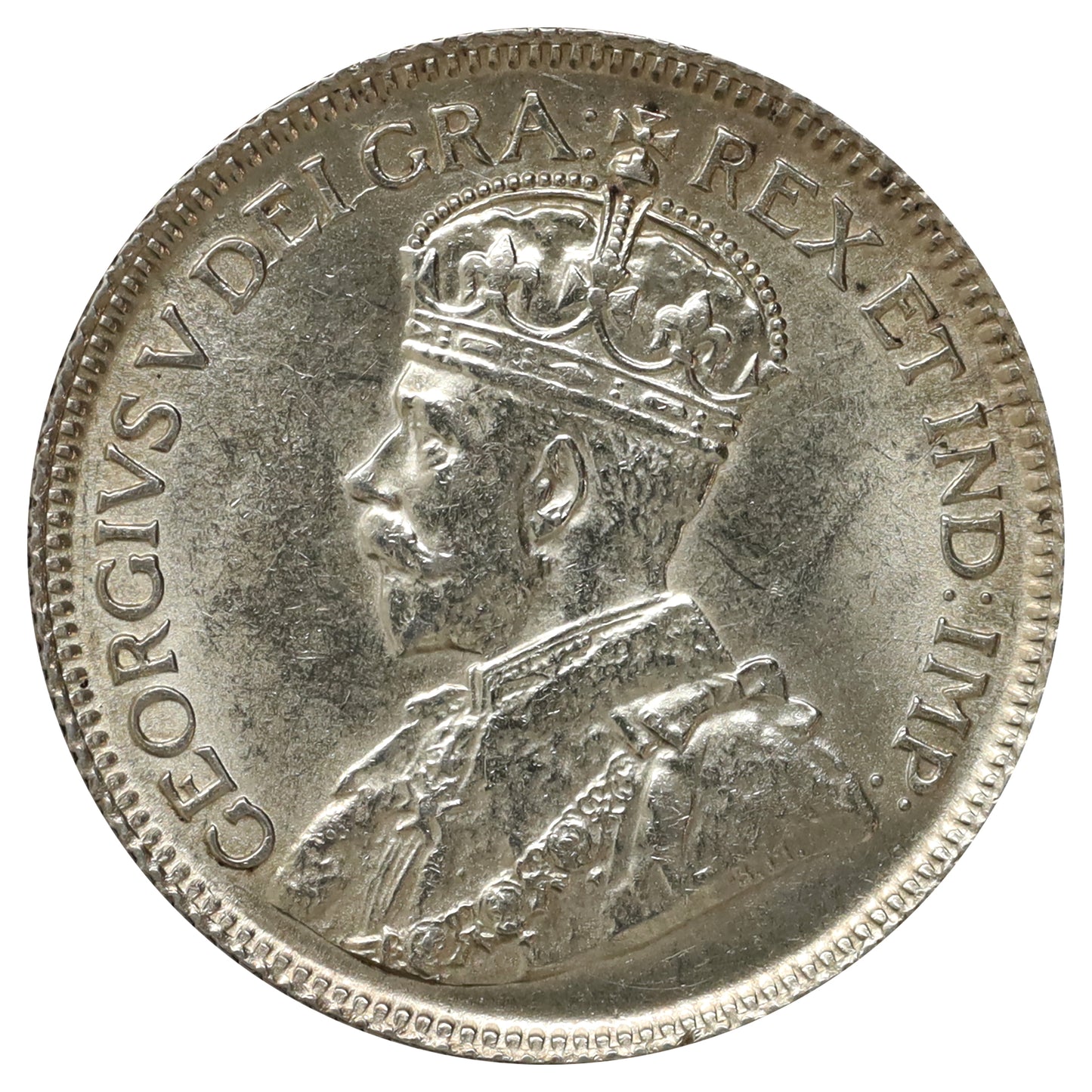 1936 Canada 25-cents Brilliant Uncirculated (MS63) Scratched, marks, or impaired