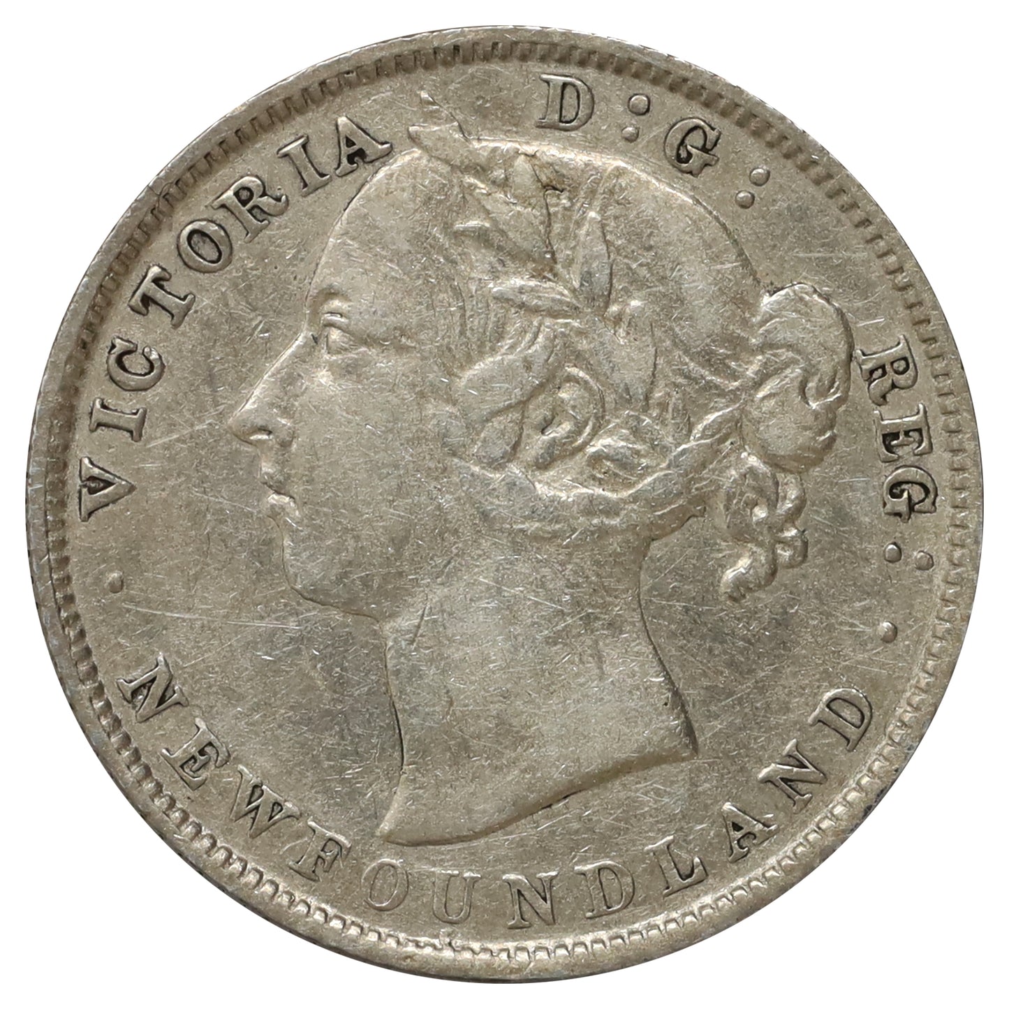 1894 Obv. 2 Newfoundland 20-cents VF-EF (VF30) Scratched, marks, or impaired