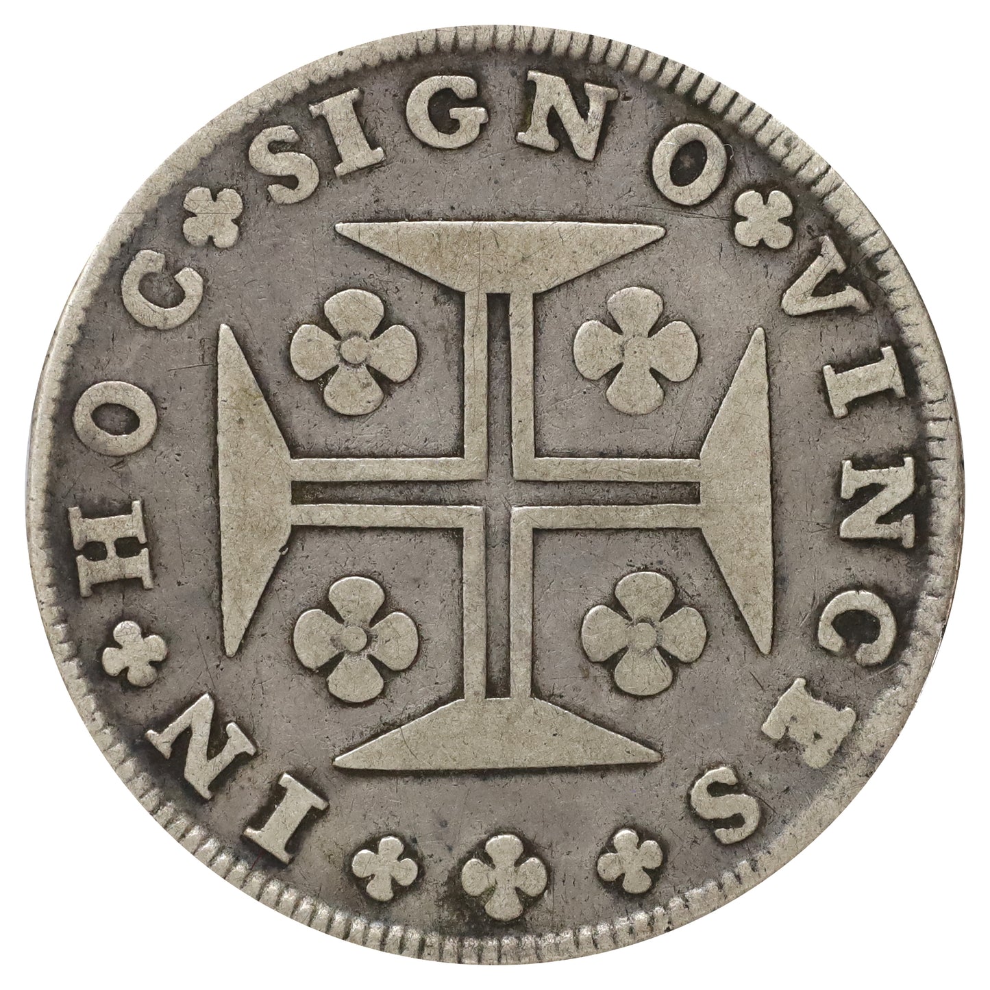 Portugal 1750 Joao V 1 Cruzado Novo Fine (F12)