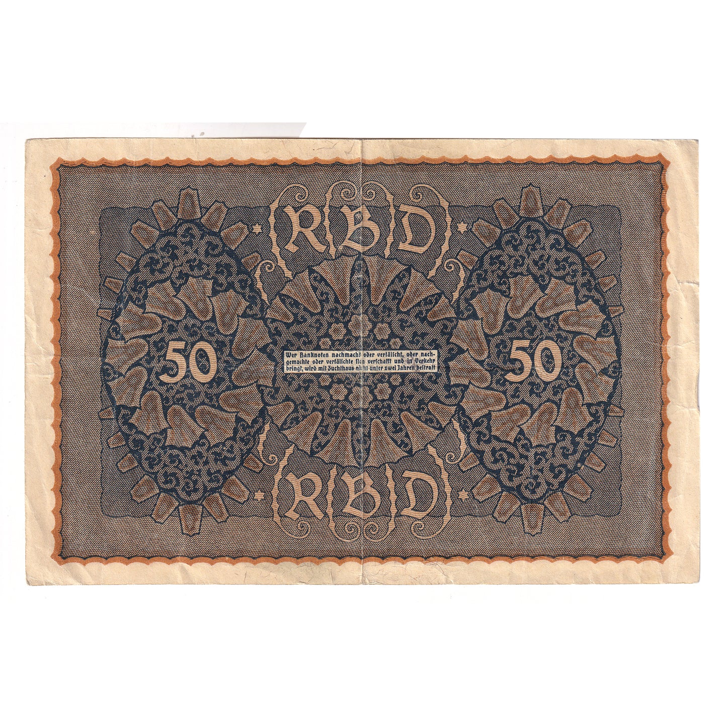 Germany 1919 50 Mark Note, Pick #66