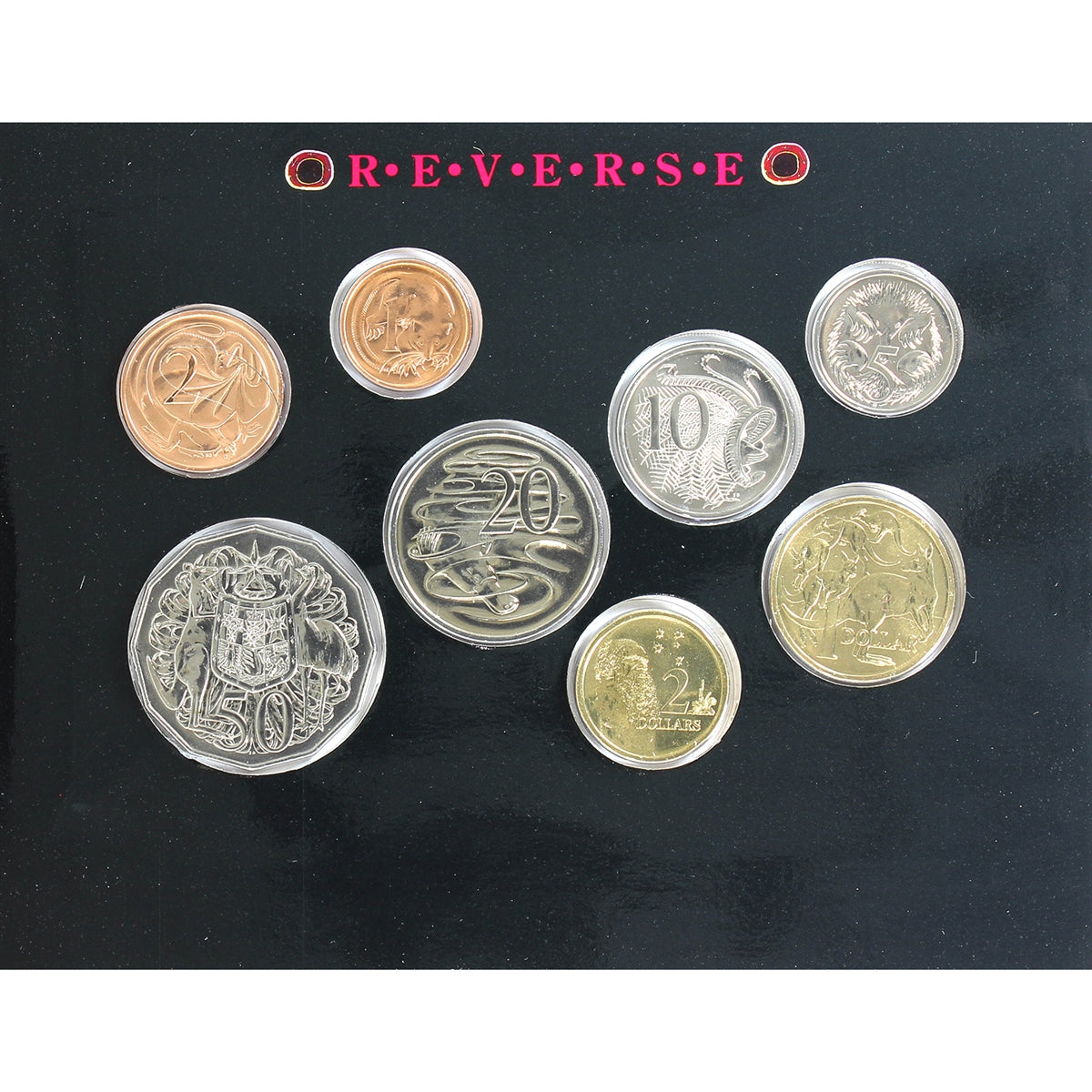 Australia 1990 8-coin Mint Set in Folder (Minor toning, light wear on packaging)