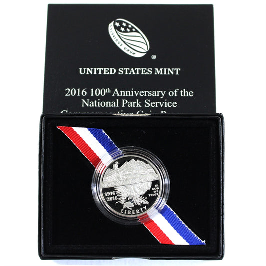 2016 S USA National Park Service Proof Half Dollar in Case (Slightly toned)