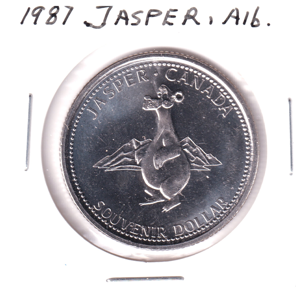 1987 Jasper, AB, Souvenir Dollar: Black Bear