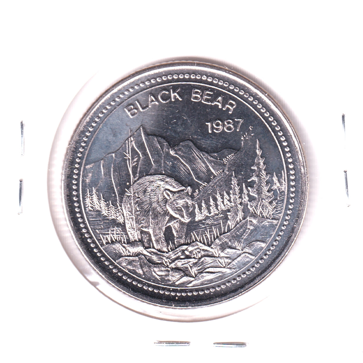 1987 Jasper, AB, Souvenir Dollar: Black Bear