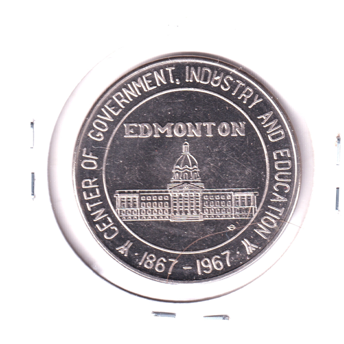 1967 Edmonton Canadian Centennial Medallion: Oil Capital of Canada