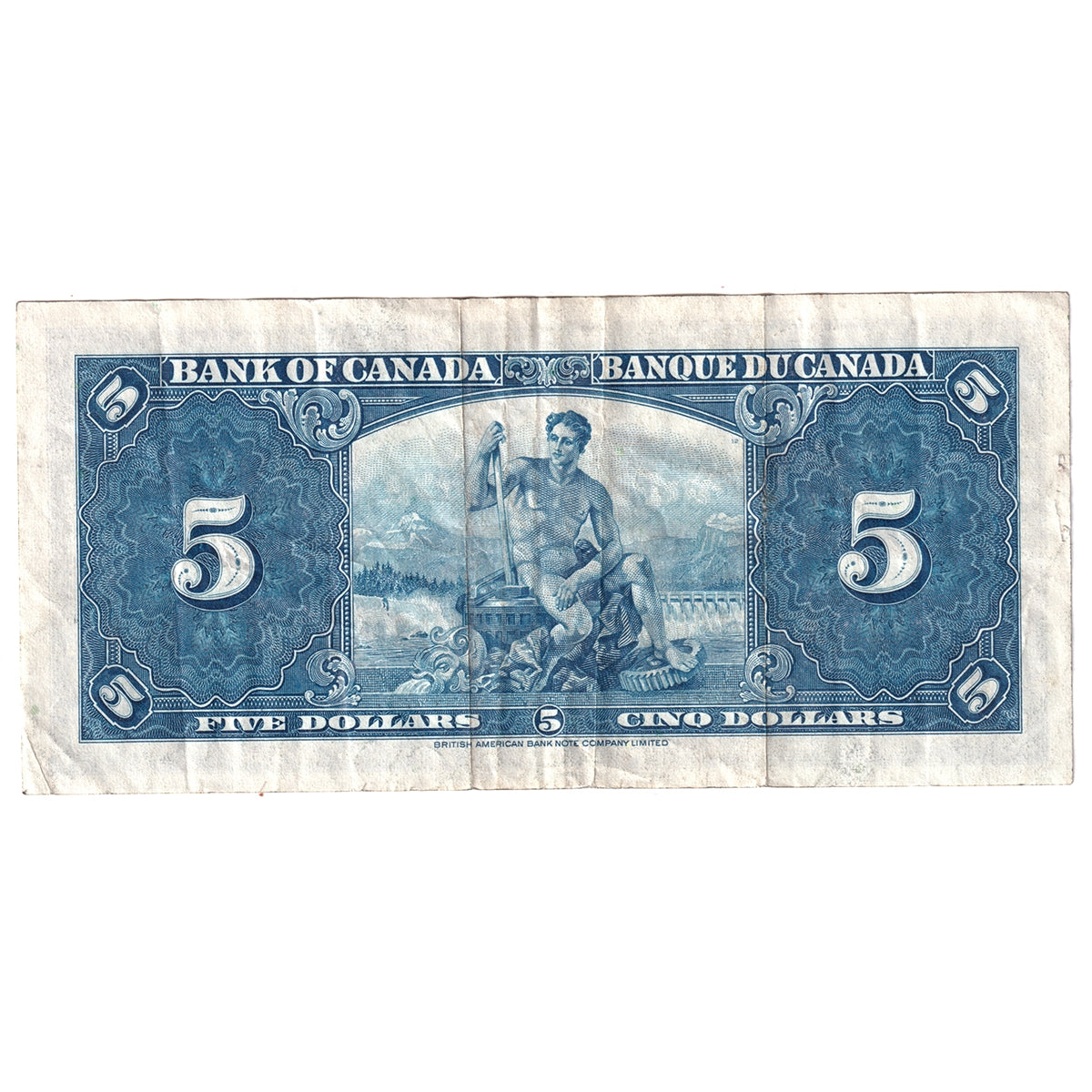 BC-23c 1937 Canada $5 Coyne-Towers, VF (Stains, tears or impaired)