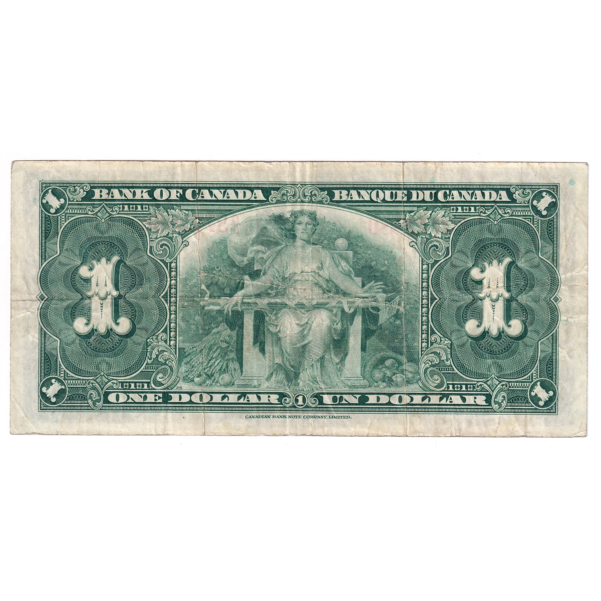BC-21c 1937 Canada $1 Note, Gordon-Towers, Fine (F12) Tears, holes, or impaired