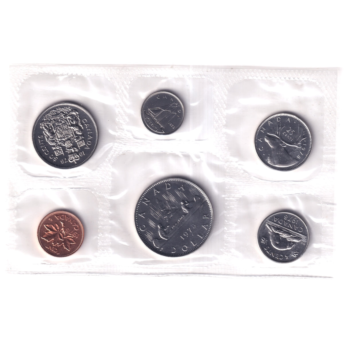 1978 Canada Square Jewel Variety Proof Like Set in Original RCM Pliofilm (No Paper Envelope)