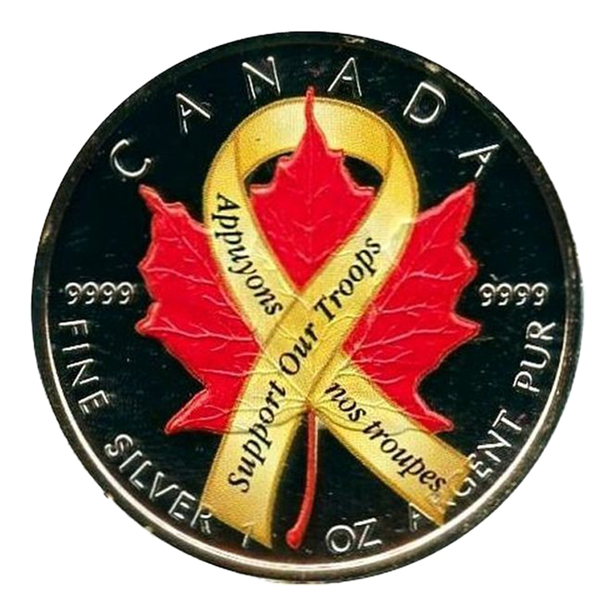 2009 Canada $5 Support Our Troops 1oz SML in Red Box (No Tax) Issues