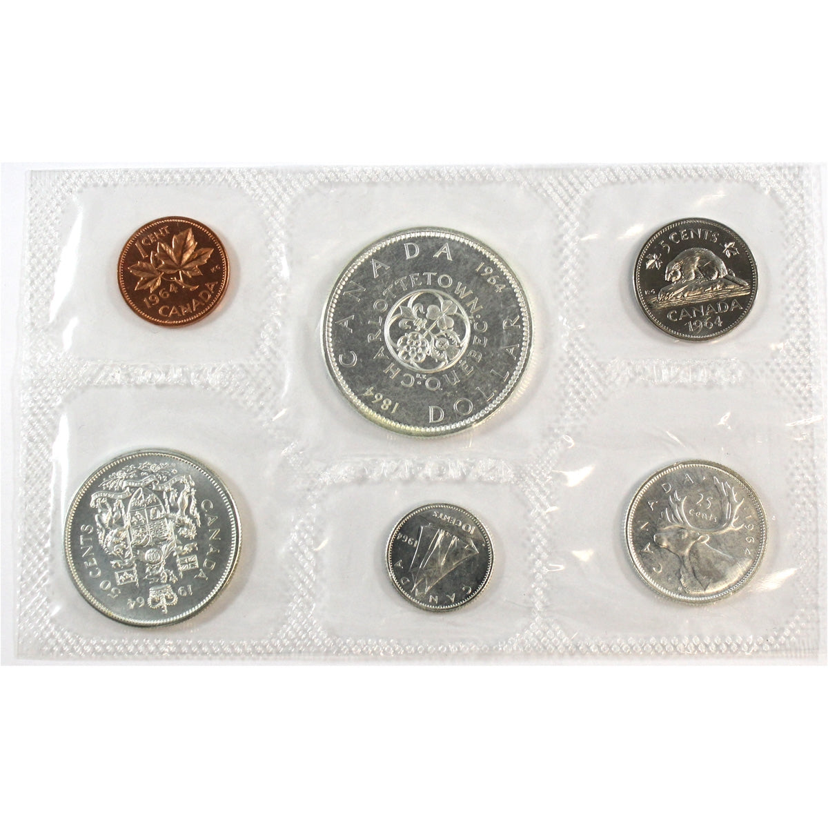1964 Canada Proof Like Set in Original RCM Pliofilm (Some toning)