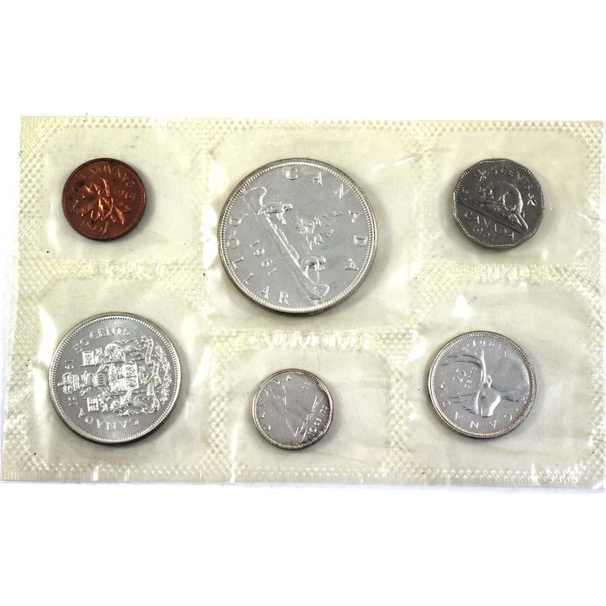 1961 Canada Proof Like Set in Original Pliofilm (Lightly Toned)