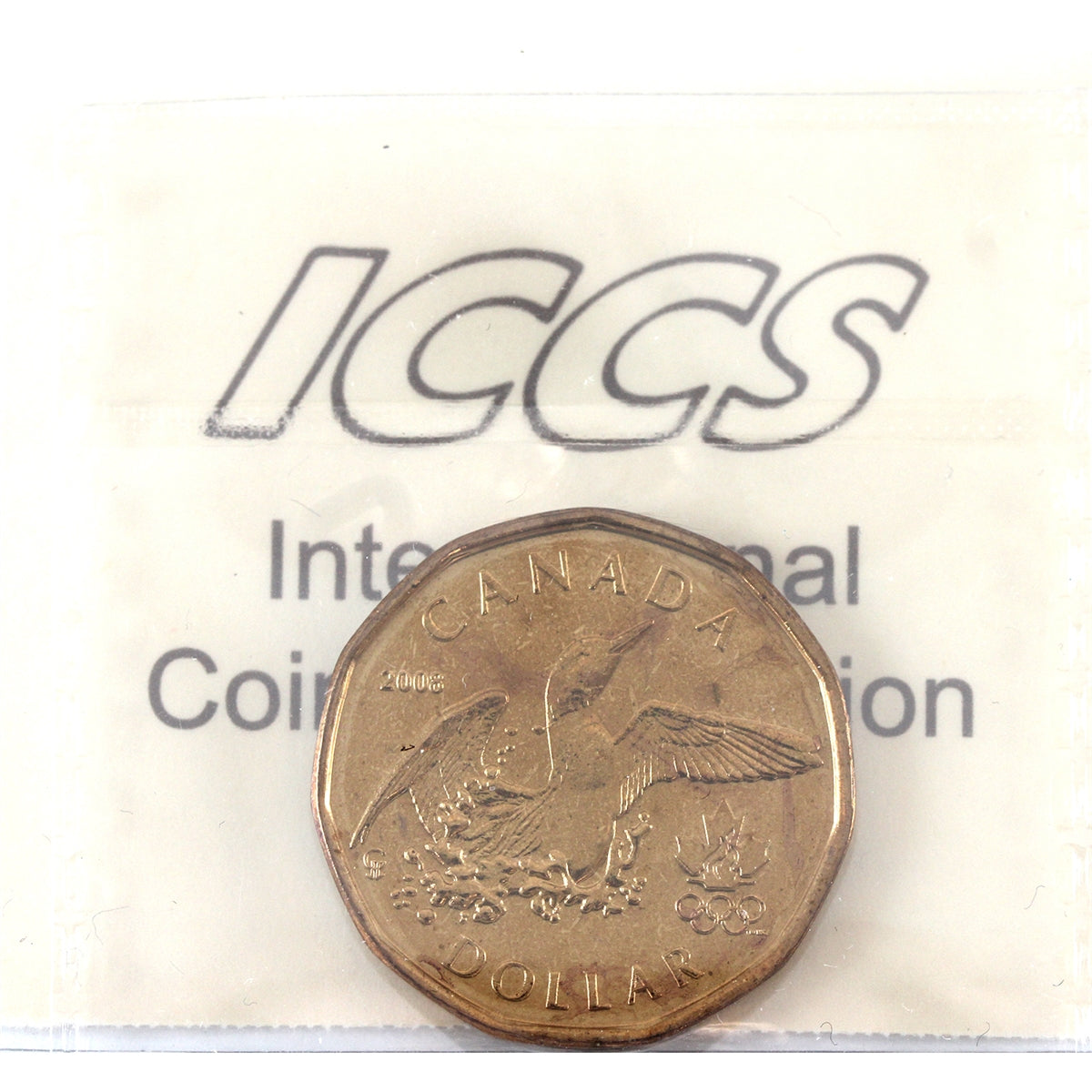 2008 Canada Olympic Loon Dollar ICCS Certified MS66