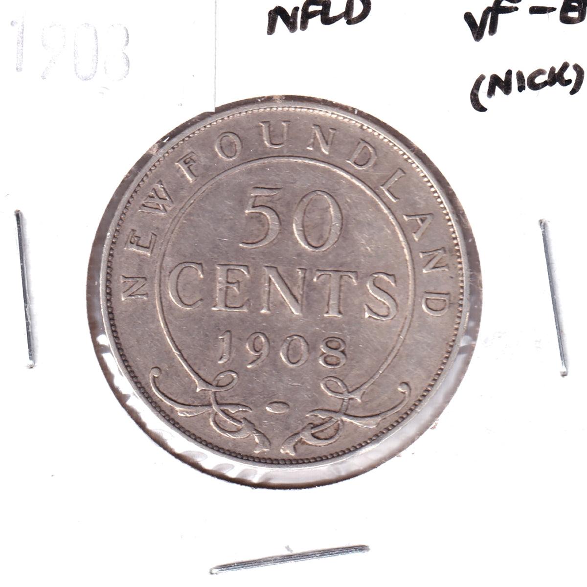 1908 Newfoundland 50-cents VF-EF (VF-30) Nick