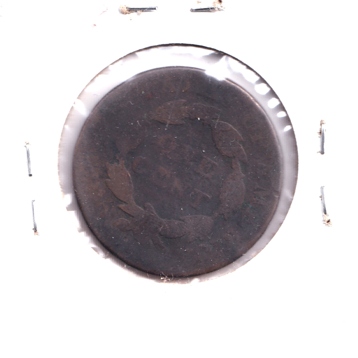 1820 Small Date, Curl Top 2 USA Cent About Good (AG3)