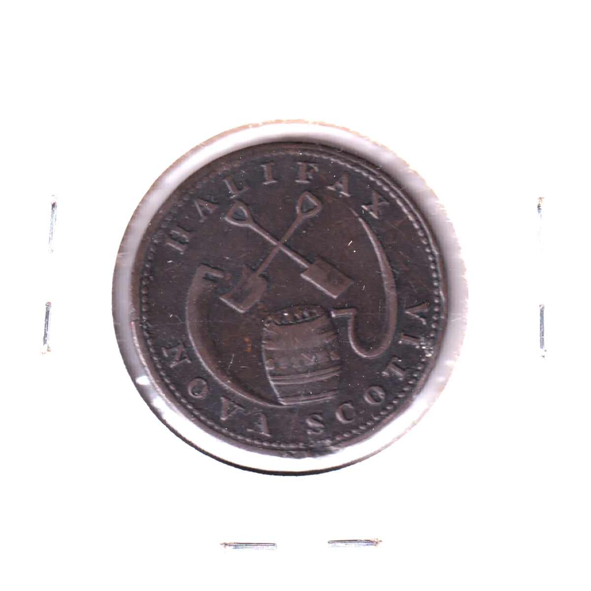 NS-15A 1816 (Black's) Hardware, Halifax, Nova Scotia, Halfpenny Token, VF30 (Nicks)