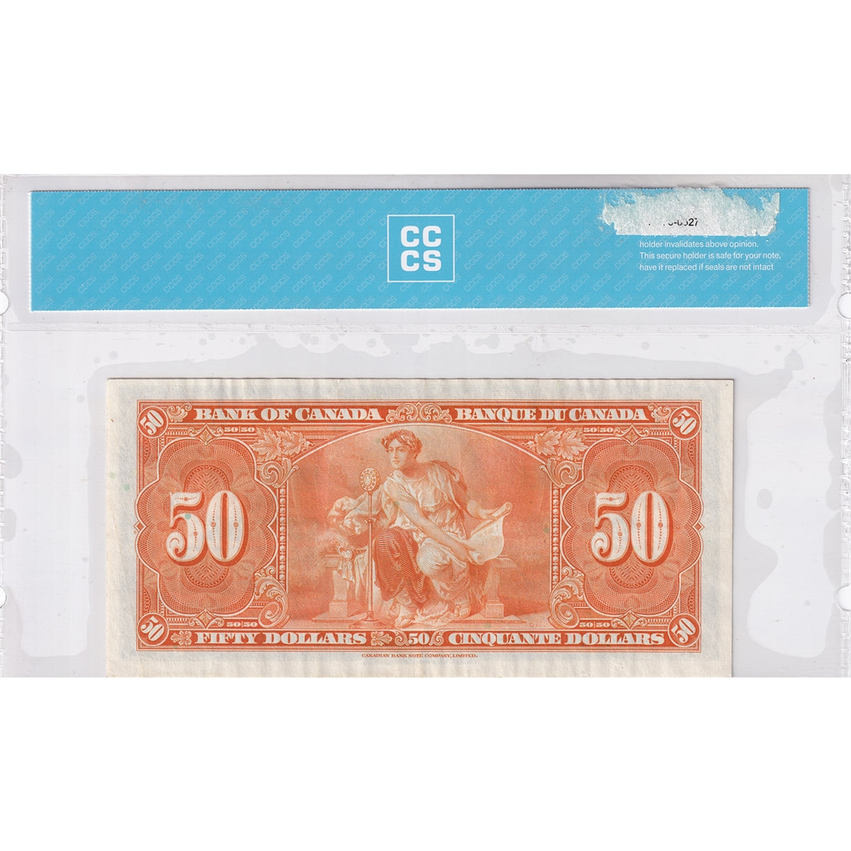 BC-26b 1937 Canada $50 Gordon-Towers, Changeover, B/H, CCCS Certified EF45