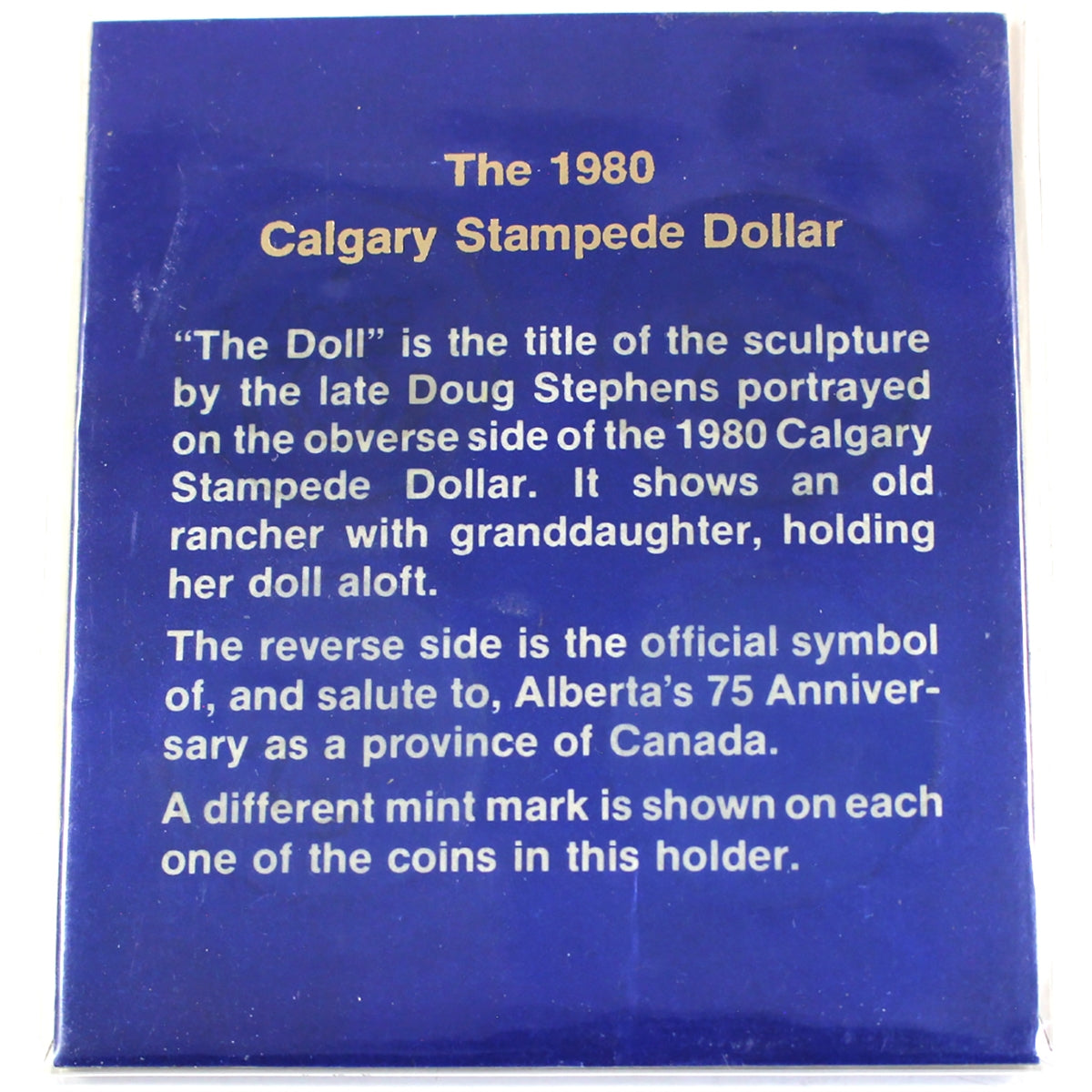 Set of 4x 1980 Calgary Stampede Dollar Tokens - The Four Mint Marks, 4Pcs in Card
