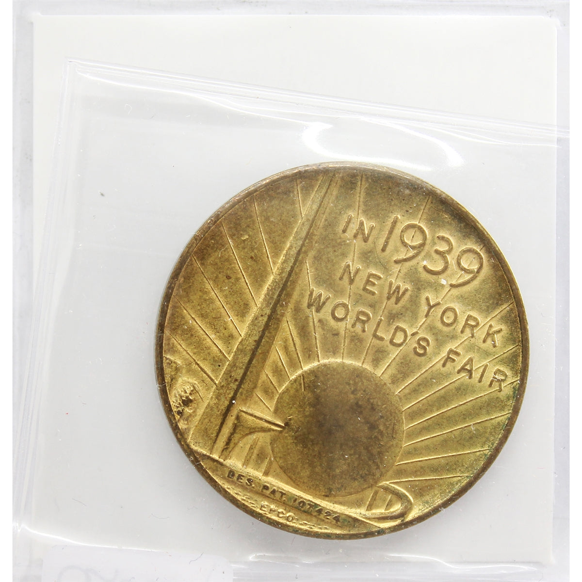 1939 New York World's Fair Medallion: 150th Anniversary of George Washington's Inauguration, VF-20+
