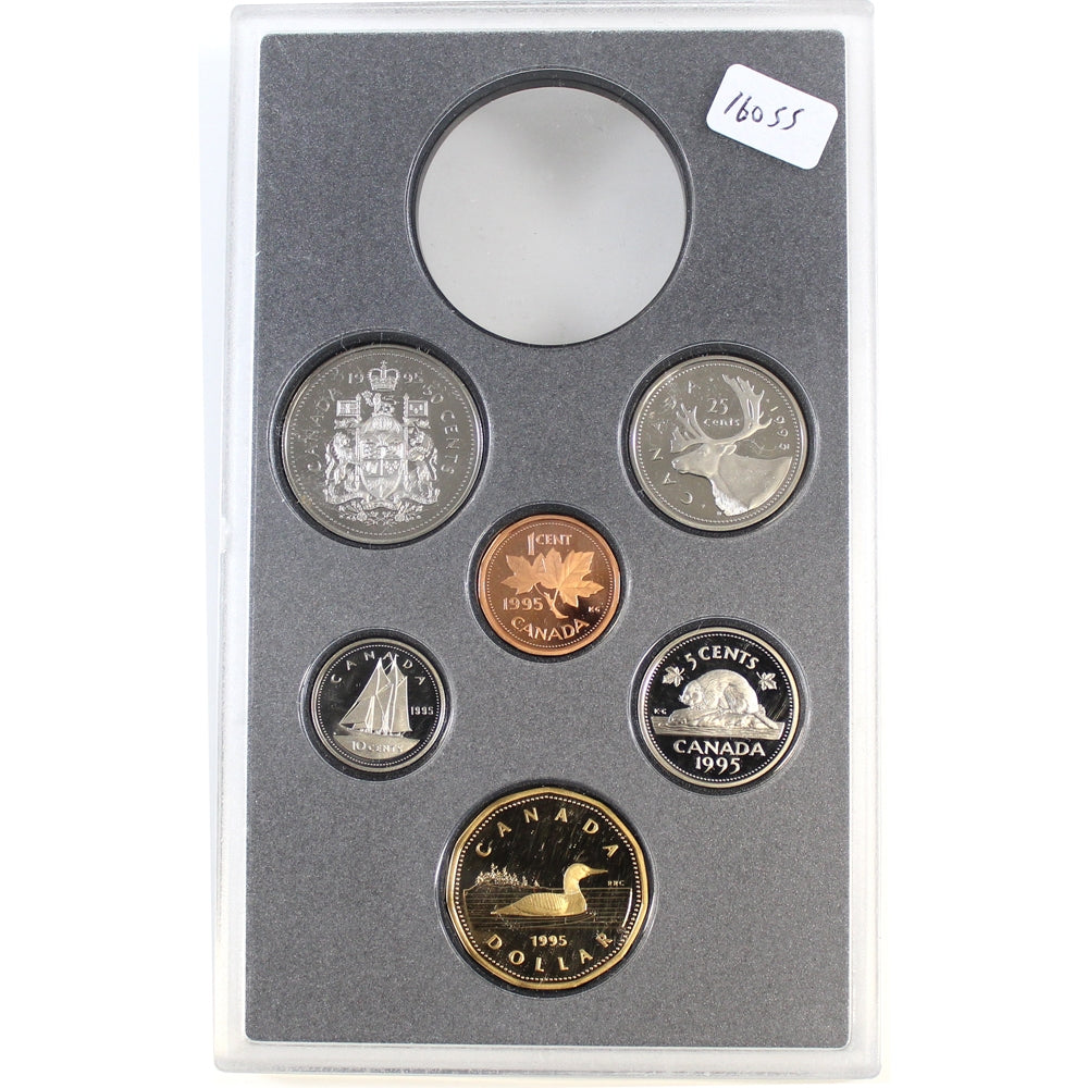 1995 Canada 6-coin Frosted Proof Set Broken from the RCM Proof Double Dollar Set