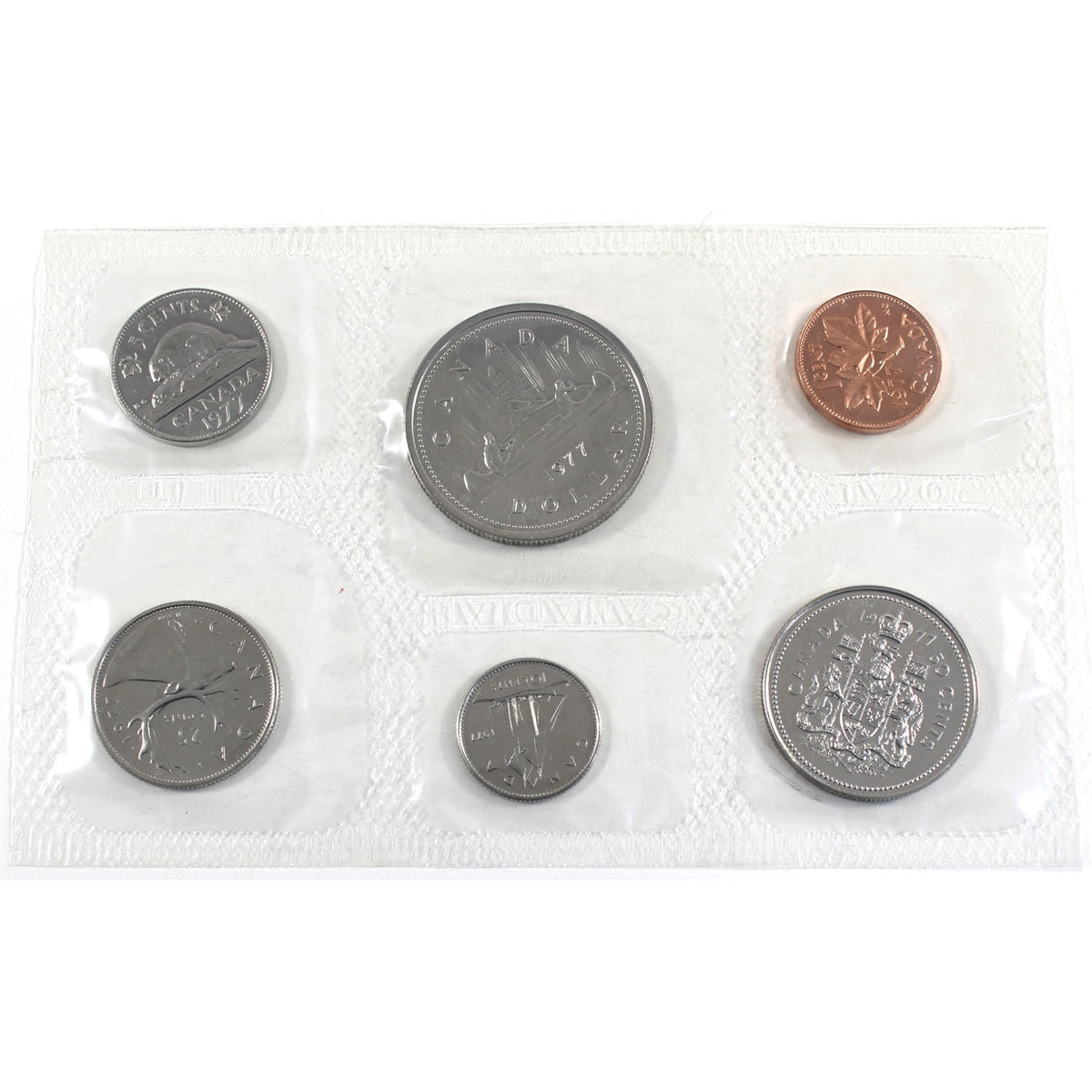 1977 Canada Proof Like Set in Original RCM Pliofilm (No Paper Envelope)
