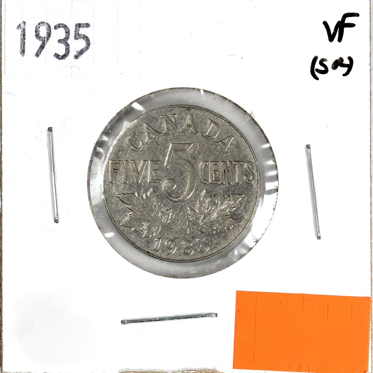 1935 Canada 5-cents Very Fine (VF20) Scratched, Cleaned or Impaired
