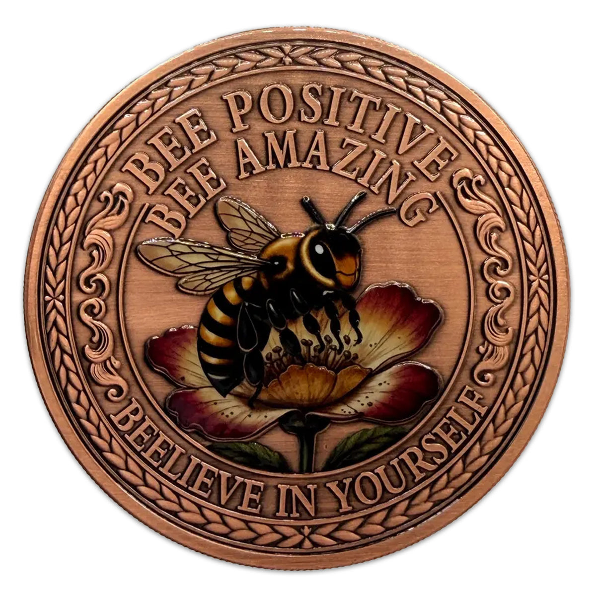 Bee Humble Colourized 5oz. AVDP .999 Fine Copper Medal