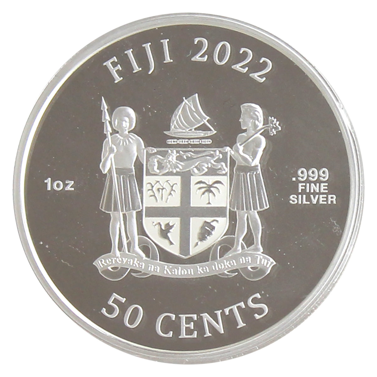 Fiji 2022 50 Cents Ancient Warriors: Samurai 1oz. Fine Silver (No Tax)
