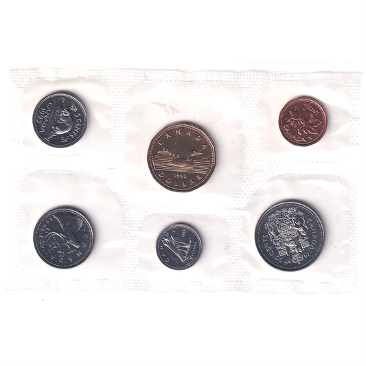 1995 Canada Proof Like Set Issued by the RCM (Set in pliofilm only)