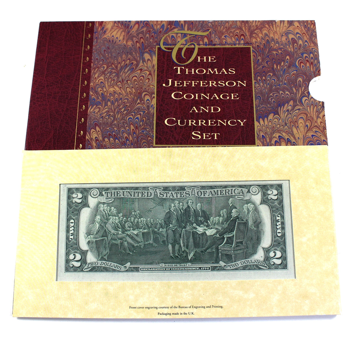 Thomas Jefferson Coinage & Currency Set (1993 $1, 1994 nickel, 1976 $2 note) Impaired