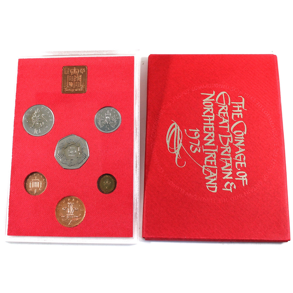 1973 Great Britain & Northern Ireland 6-coin Mint Set with Medallion (Toned)