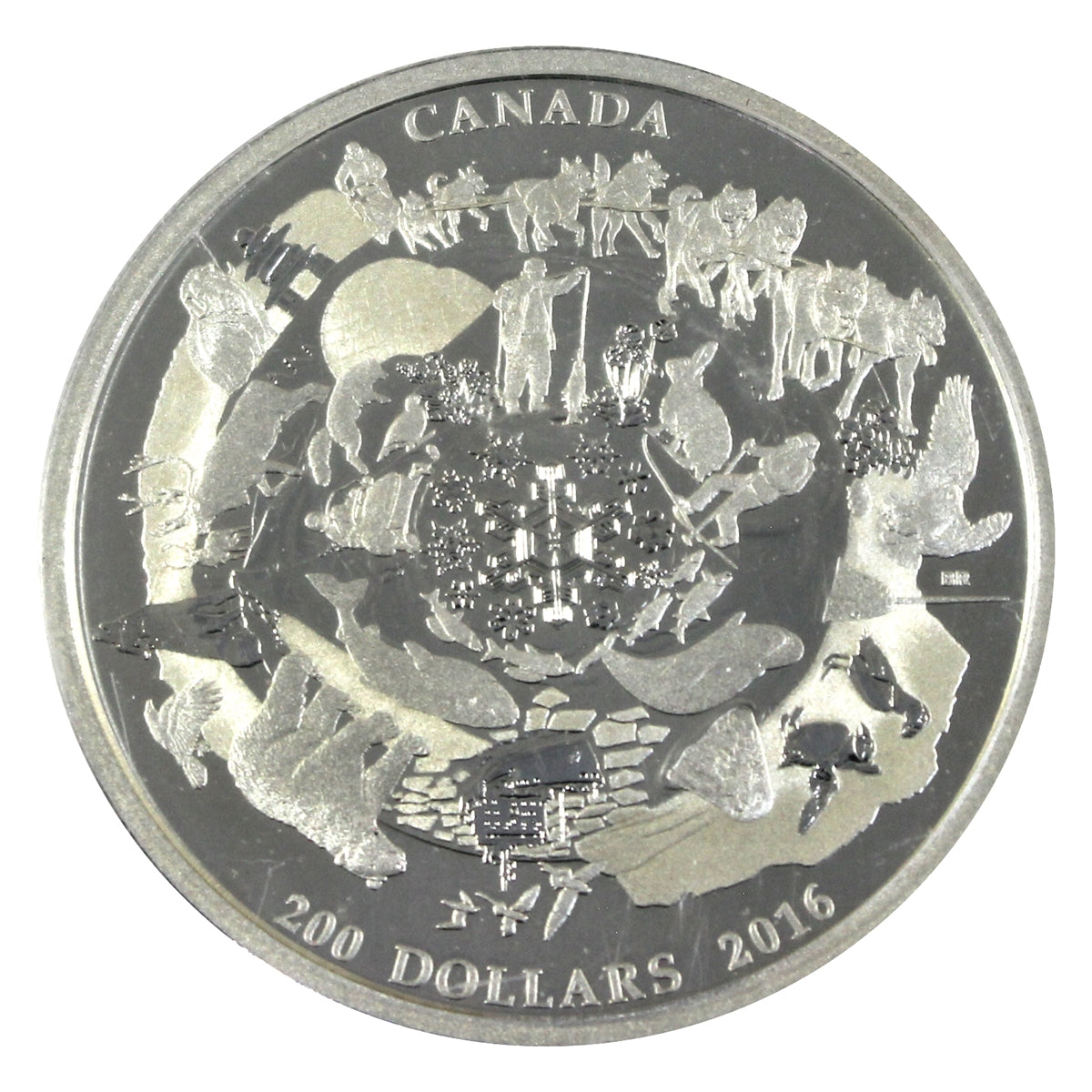 2016 Canada $200 for $200 Icy Arctic Fine Silver (No Tax) Encapsulated coin only