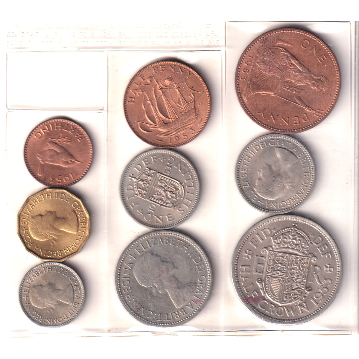 Great Britain 1953 9-coin Mint Set (Toning)