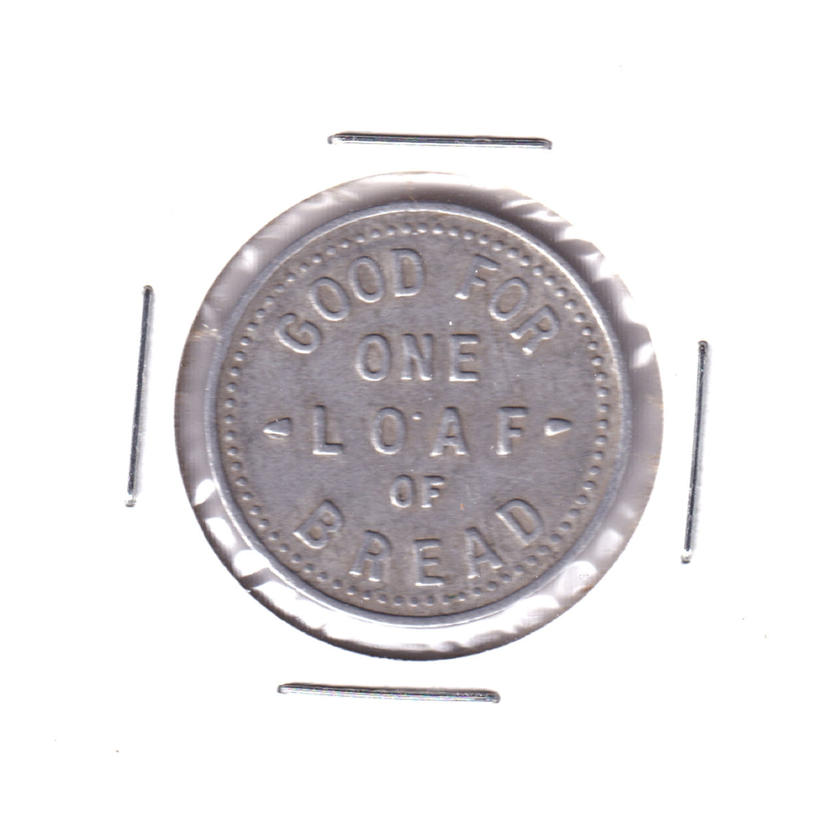 Paris Station, Ontario, Bakery Trade Token "Good for One Loaf of Bread"