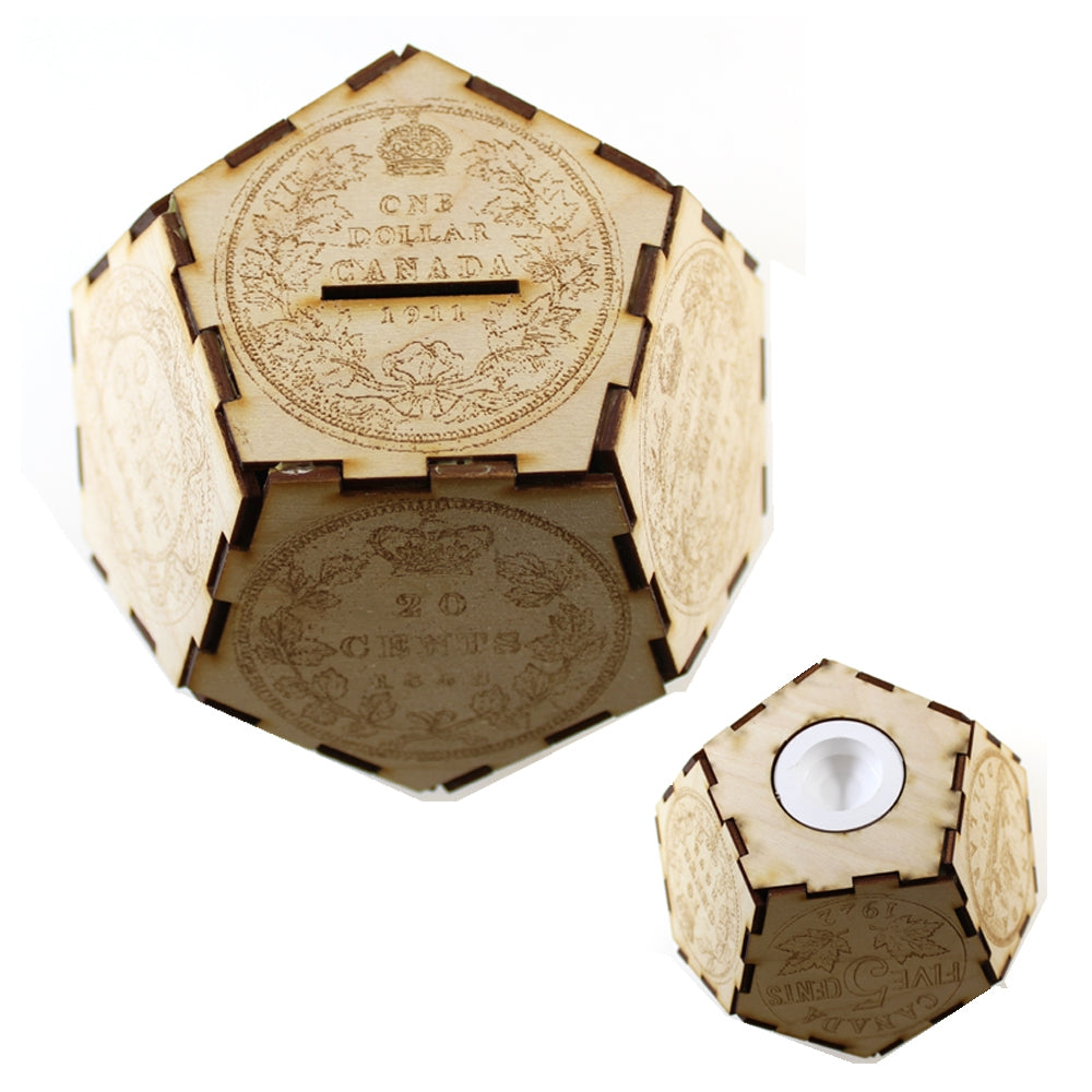8ss. Million Dollar Coin Bank. Canada's Rarest Coins on this 12 Sided Bank!