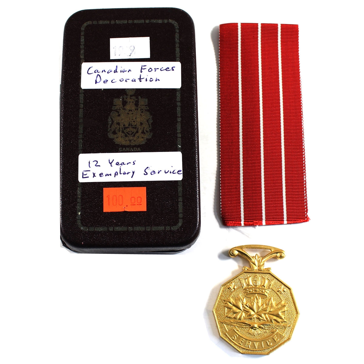 Canada Armed Forces Decoration Service Medal, Named Cpl (Ribbon in Good Shape)
