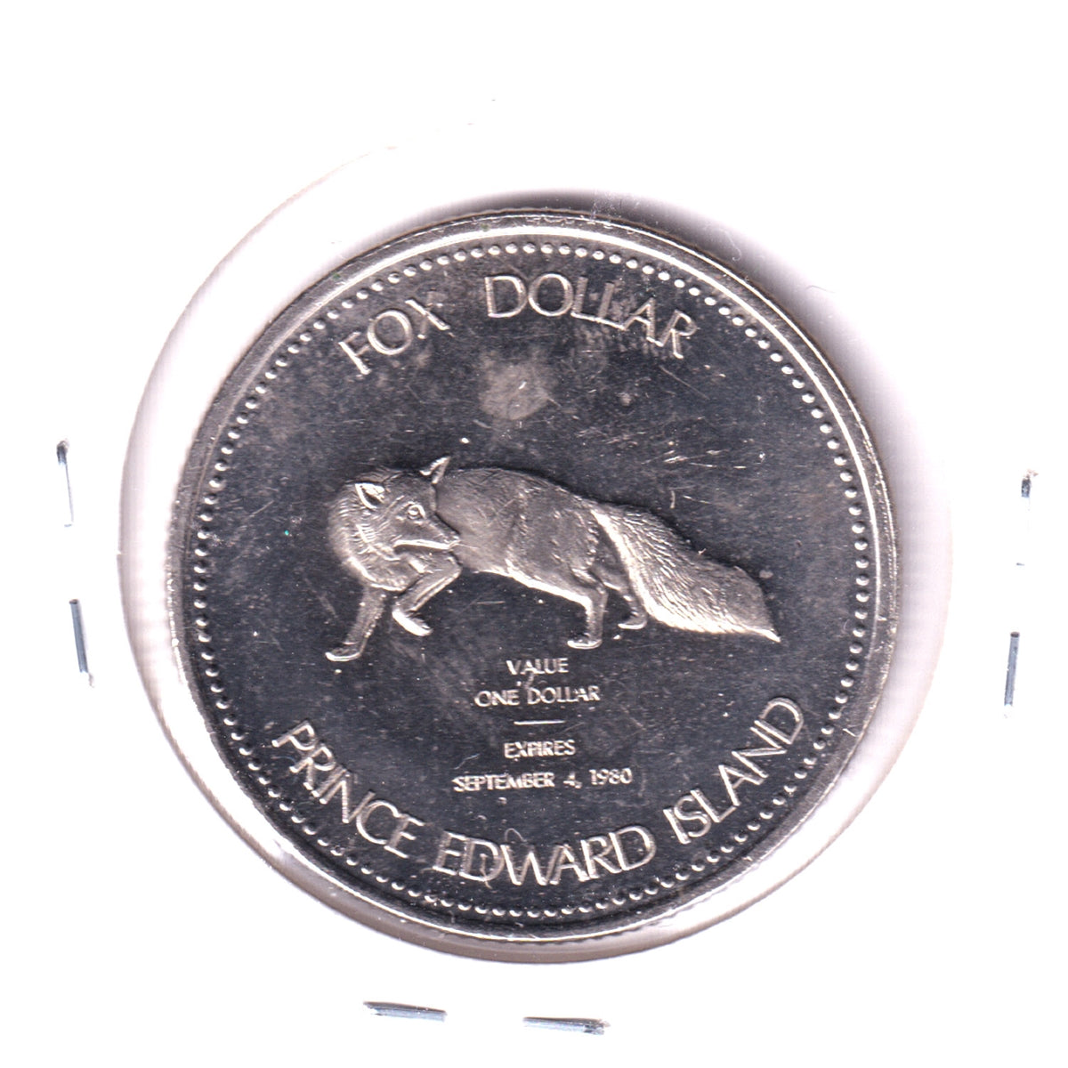 Summerside, Prince Edward Island, 1980 Fox Dollar Trade Token