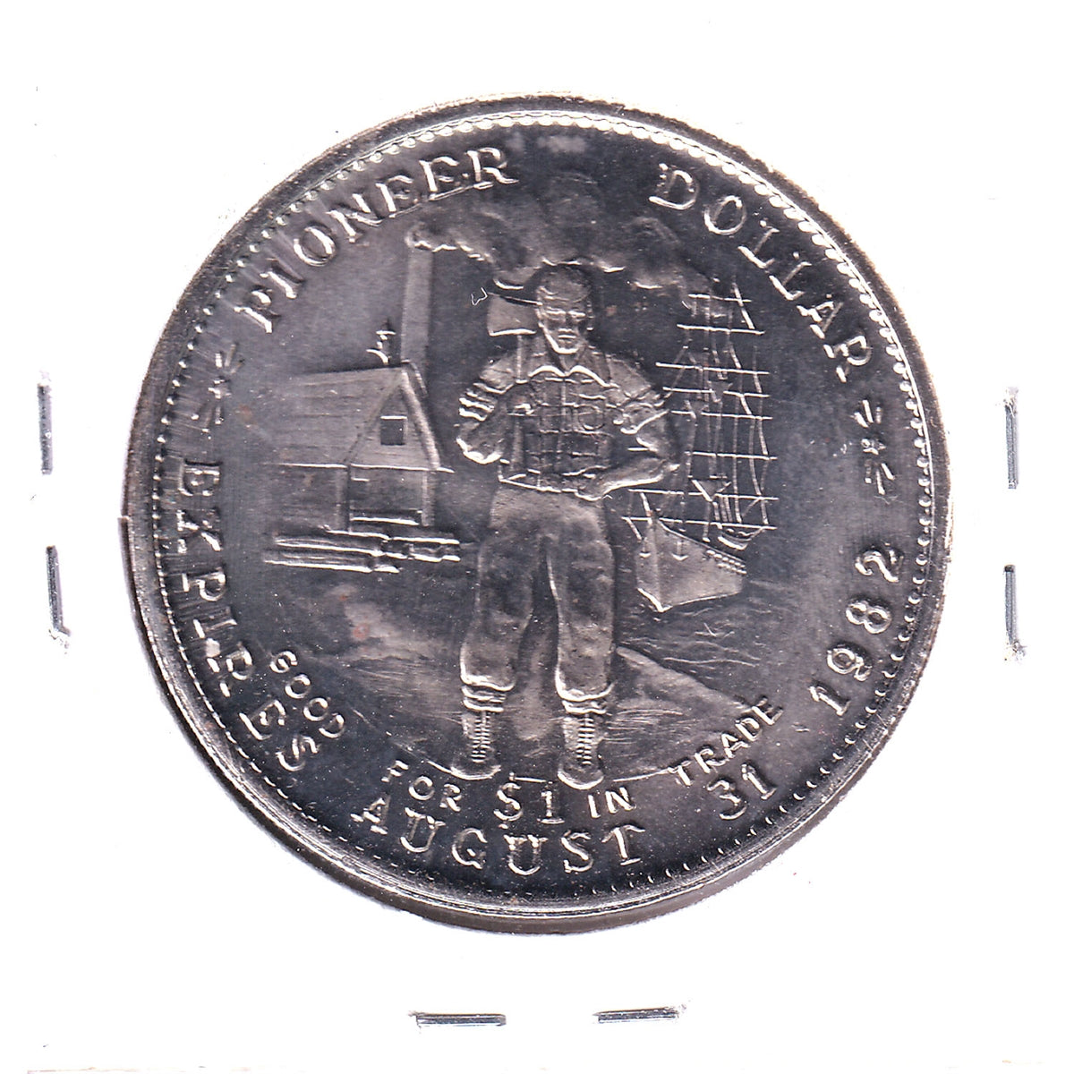 1982 Chatham New Brunswick Pioneer Trade Dollar Token