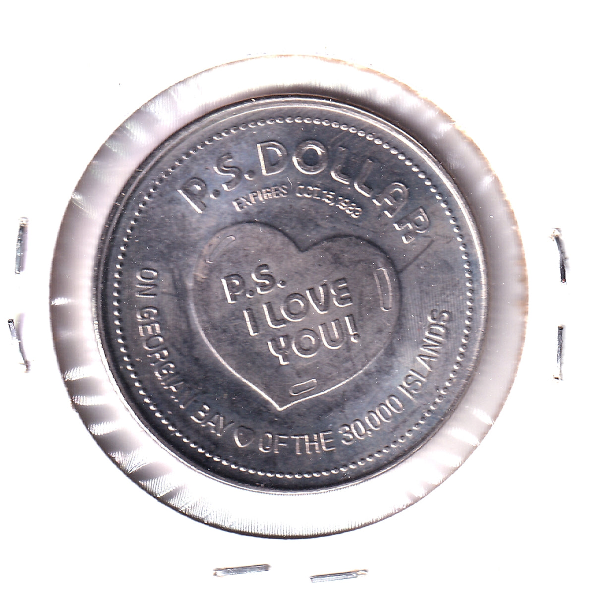 1983 Parry Sound Ontario PS I Love You Trade Dollar Token