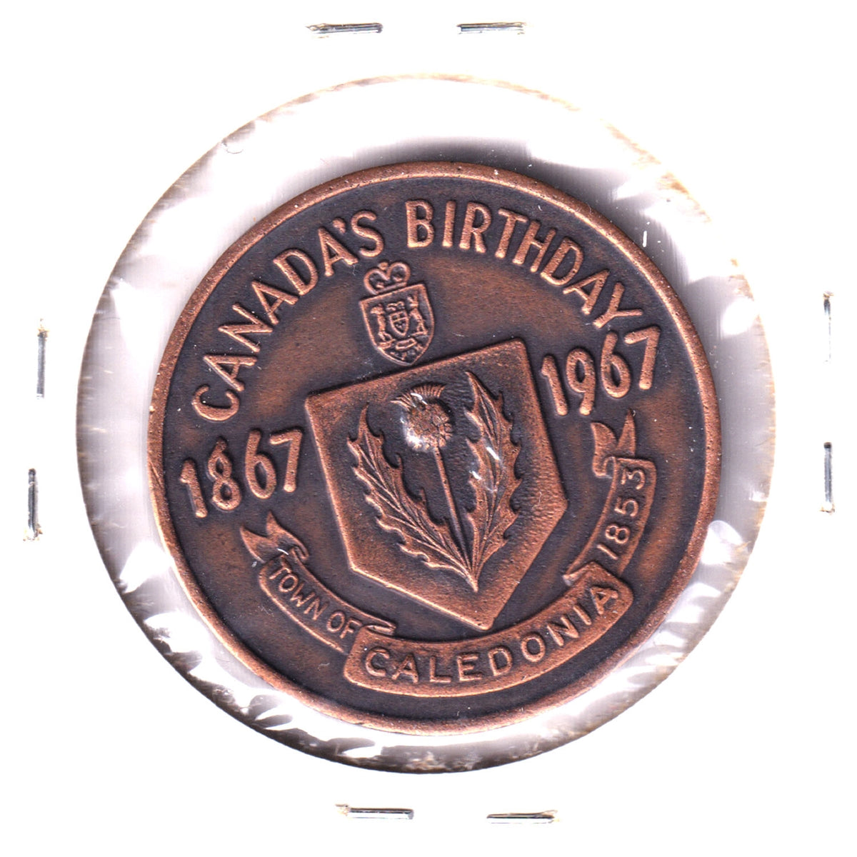 1967 Caledonia, Ontario, Centennial Days Medallion
