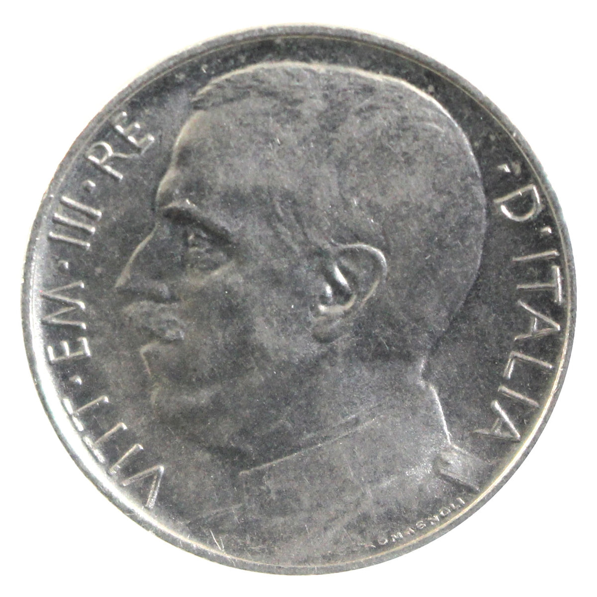 Italy 1925R 50-centesimi - Plain Edge, KM 61.1, Uncirculated (MS-60)