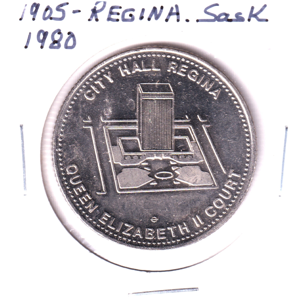 1980 Regina, Saskatchewan, 75th Provincial Anniversary Token