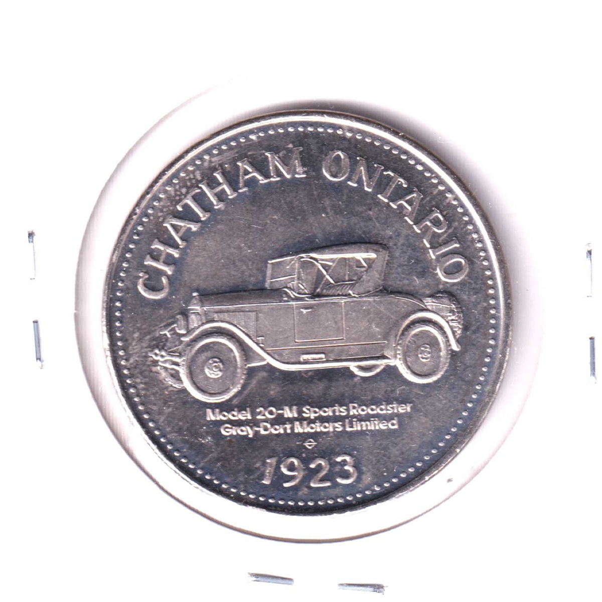 Chatham, Ontario, 1979 Souvenir Dollar Trade Token - Gray-Dort 20-M Sports Roadster