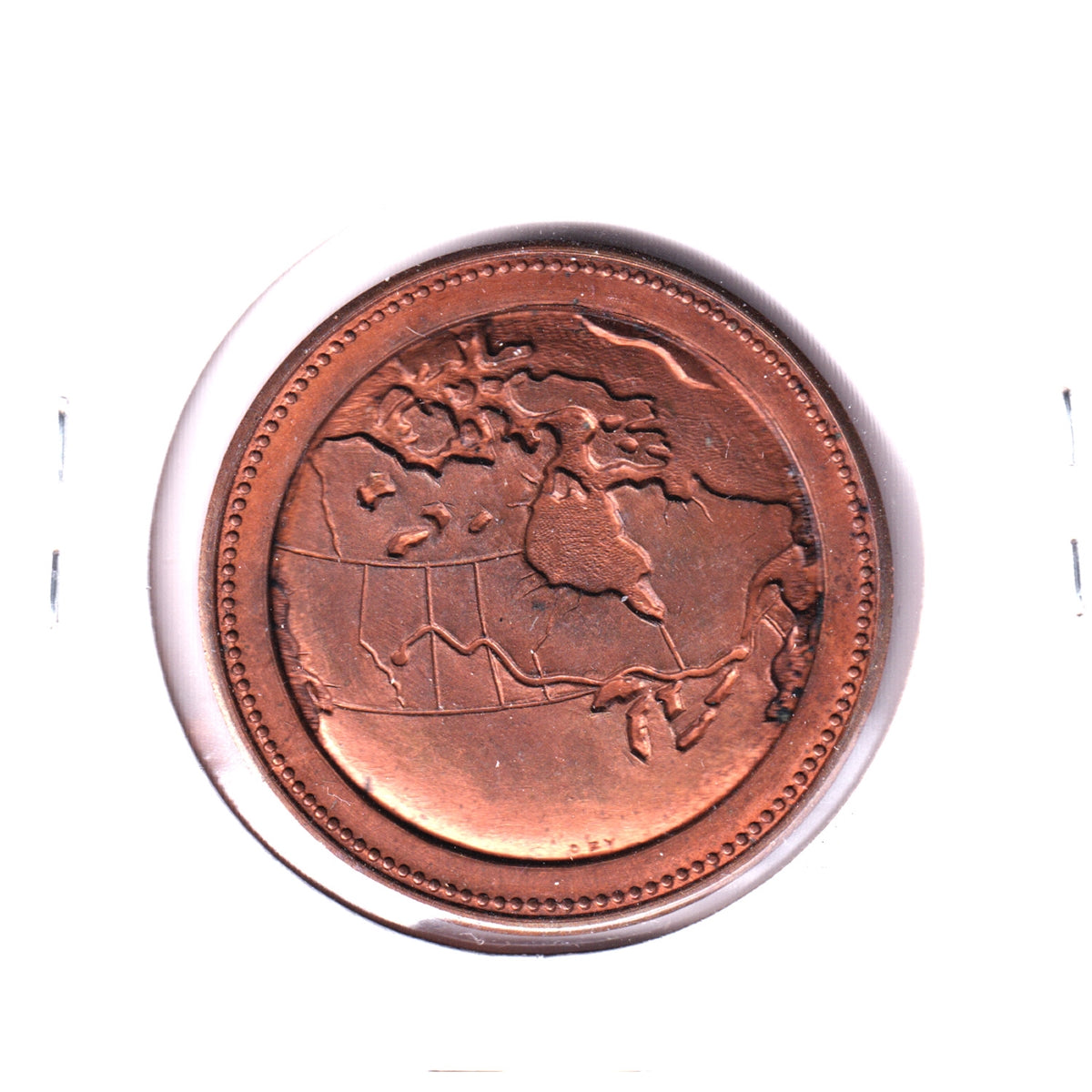1967 Les Voyageurs Canada Centennial Medallion (Spots)
