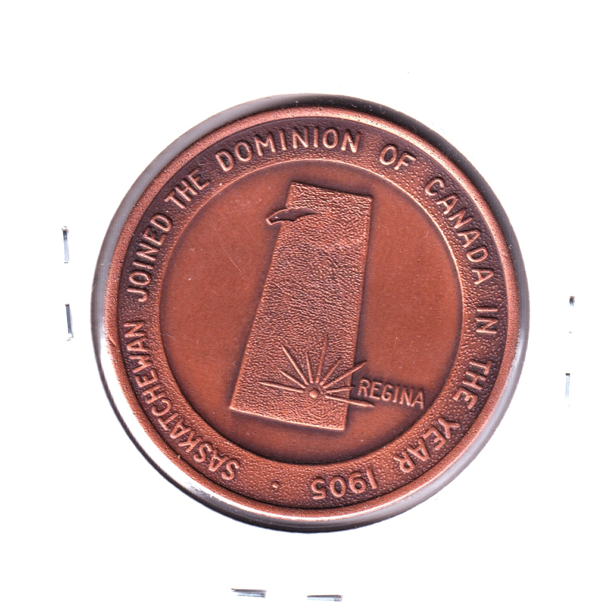 Saskatchewan Joined the Dominion of Canada in the Year 1905 Medallion, Undated