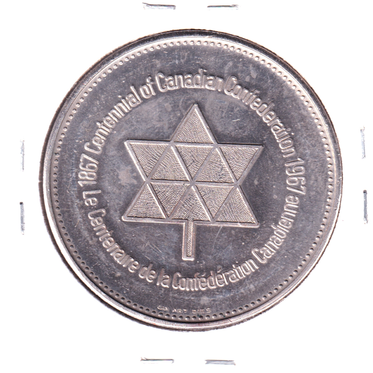 1967 Ville St-Raymond Portneuf, Quebec, Canada Centennial Medallion