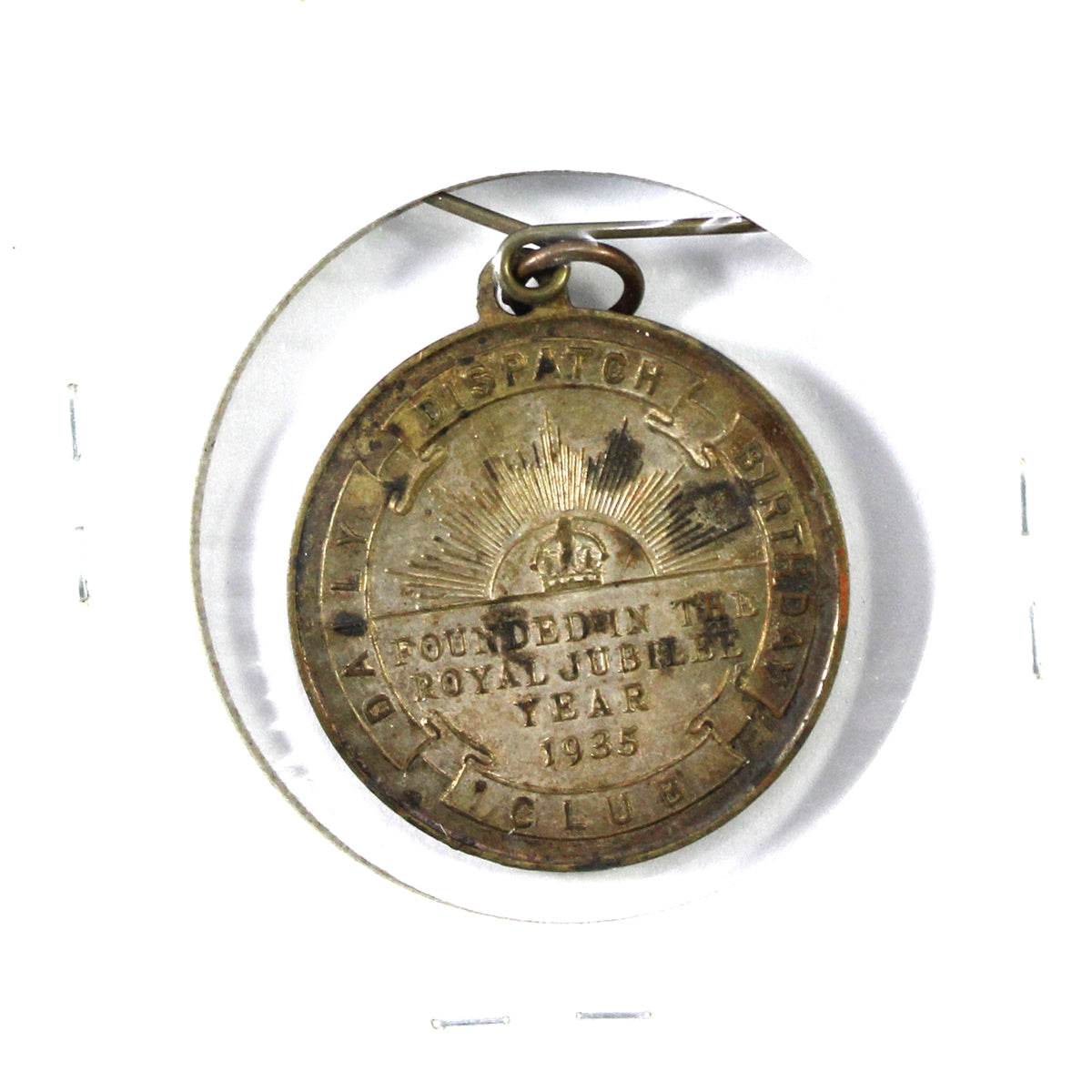 1935 Daily Dispatch Birthday Club Founded in the Royal Jubilee Year Medal (Toning)