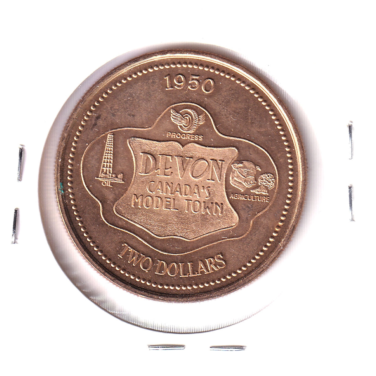 2000 Devon Alberta Anniversary $2 Trade Dollar Token